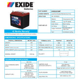 Exide Extreme Battery 650CCA 12V (Assy C) - X55D23CMF