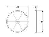 Hella - Retro Reflector - Amber - Adhesive Mount - 60mm - 2916-1