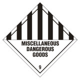 DG Label PVC 400 x 400mm Misc Dangerous Goods - DGL9-XL-PVC