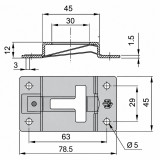 Door Retainer Catch Plate Stainless Steel - 072322748