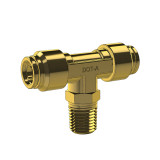 Brass DOT Swivel Male Branch Tee 10mm x 1/4" - MDQ72DOTS1004