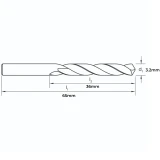 Sutton HSS Jobber Drill 3.20mm - D1010320