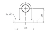 NCS15 Mounting Foot 125mm - 15125B60