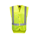 Polyester Day Night Vest Yellow Sz S - 52205Y-S