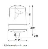 Hella Reverse Lamp 12/24V KL7000 Flex Amber - 1735