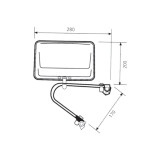 Mirror Assembly 232 x 152 - 1441011