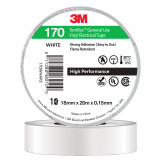 Vinyl Electrical Tape 18mm x 20M White - 1820W