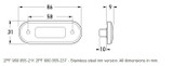 Hella LED Slim Front End Outline Lamp Amber S/S Rim - 2060S