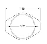 Hella Retro Reflector Red 83mm Horizontal - 2910H