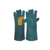 Pyromate Lefties Green & Gold Welding Gloves 40cm - LGW16E