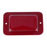 Licence Holder 4 x 2 Red With Screws - MODELCOFR