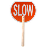 Sign PVC Diameter Stop/Slow Paddle Short Handle 300mm - TW36-S-PVC-R1