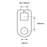 Drop Axle Plate Suit 45mm Axle - V2974