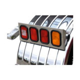 Stainless Tail Light Mount - 4 Lights - TLM4V