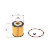 Oil Filter Element Ford, Mazda - EO-1701