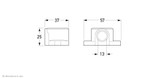 Hella Socket 2 Pole Surface Mount - 4917
