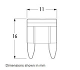 Hella Fuse Mini 20 Amp Yellow (Qty 10) - 8775MINI