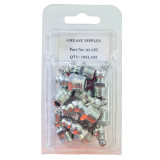 Alemlube Grease Nipple 1/4 BSP 45° 10Pk - ALA52