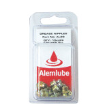 Alemlube Grease Nipple 1/8 BSP Str 10Pk - AL29