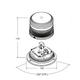 LED Beacon Ecco Class 1 Amber Heavy Duty - 7980A