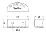Hella LED H/Duty Rear End Outline Red Polished Finish - 2311P-BULK