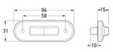 Hella LED Slim Sidemarker SS Rim Red/Amber - 2083S-BULK
