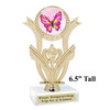 Butterfly theme trophy with choice of 9 artwork designs.  Great for your spring and Easter theme events