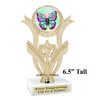 Butterfly theme trophy with choice of 9 artwork designs.  Great for your spring and Easter theme events