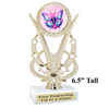 Butterfly theme trophy with choice of 9 artwork designs.  Great for your spring and Easter theme events. h415