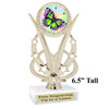 Butterfly theme trophy with choice of 9 artwork designs.  Great for your spring and Easter theme events. h415