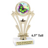 Butterfly theme trophy with choice of 9 artwork designs.  Great for your spring and Easter theme events. h416