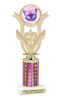 Butterfly theme Trophy. Choice of trophy design and height.  Great award for your spring and Easter pageants, events, competitions, parties and more. H414