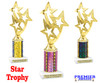 Star Trophy. Choice of column color and height.  Great award for your pageants, events, competitions, parties and more.  9708