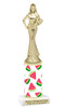 Watermelon  pattern  trophy with choice of trophy height and figure (003