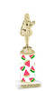 Watermelon  pattern  trophy with choice of trophy height and figure (003
