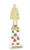 Watermelon  pattern  trophy with choice of trophy height and figure (003