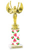 Watermelon  pattern  trophy with choice of trophy height and figure (003