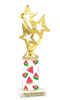 Watermelon  pattern  trophy with choice of trophy height and figure (003