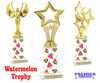 Watermelon  pattern  trophy with choice of trophy height and figure (003