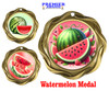 Gold Watermelon medal with choice of 5 designs.  Great for your themed pageants, festivals, eating or growing contests.  43573g