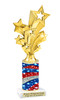 Patriotic trophy with choice of trophy height and column design.  Great for your themed pageants, summer events and contests.  9707