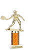 Pickleball theme  trophy with choice of trophy height and column color. Great for your pickleball games, tournaments, family gatherings. Male