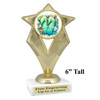 Flip Flop - Beach theme trophy.    6" tall. Choice of art work and base.  Includes free engraving  5086g