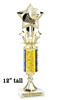 Baseball - Softball trophy.  12" tall with choice of base and column color.  Great for your teams, schools and more!  stem 754