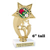 Softball-Baseball trophy.  6" tall trophy with choice of artwork. Great for your teams, schools and more!  ph54