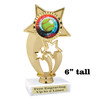 Softball-Baseball trophy.  6" tall trophy with choice of artwork. Great for your teams, schools and more!  ph54