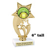 Softball-Baseball trophy.  6" tall trophy with choice of artwork. Great for your teams, schools and more!  ph54