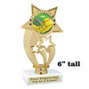 Softball-Baseball trophy.  6" tall trophy with choice of artwork. Great for your teams, schools and more!  ph54