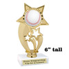 Softball-Baseball trophy.  6" tall trophy with choice of artwork. Great for your teams, schools and more!  ph54