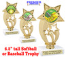 Softball-Baseball trophy.  6" tall trophy with choice of artwork. Great for your teams, schools and more!  ph54